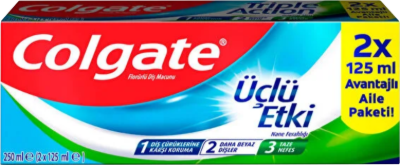 COLGATE TRIPLE ACTION AVANTAJLI, 2X125 ml