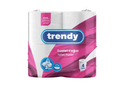 TRENDY TUALET KAGIZI 3 QATLI, 4 rulon
