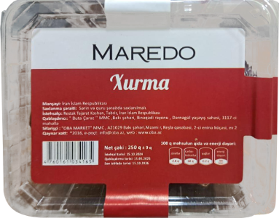 Maredo Iran Xurmasi, 250 gr