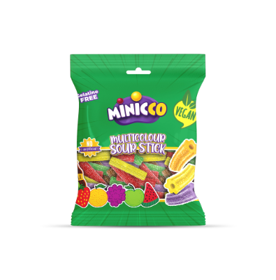 Anl Minicco Multicolour Sour Sticks, 80 gr