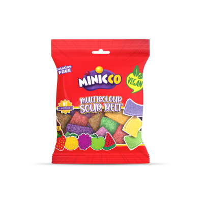 Anl Minicco Multicolour Sour Belts, 80 gr
